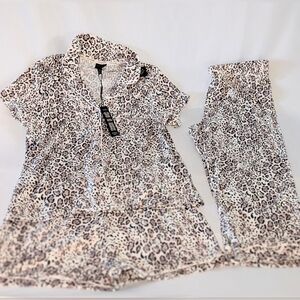 Tahari Animal Print Pajama Set